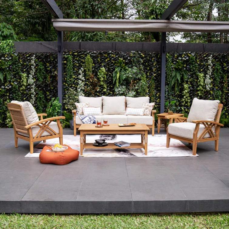 Cotesfield 5 - Person Teak Outdoor Seating Group with Cushions