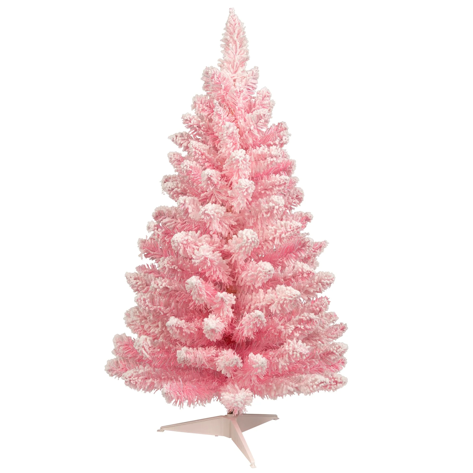 3' Medium Flocked Madeline Pink Spruce Artificial Christmas Tree Unlit.