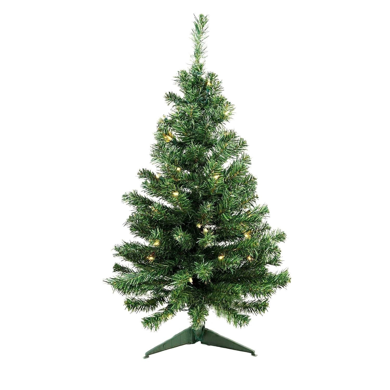 3' Pre-Lit Green Medium Niagara Pine Artificial Christmas Tree - Clear Lights.