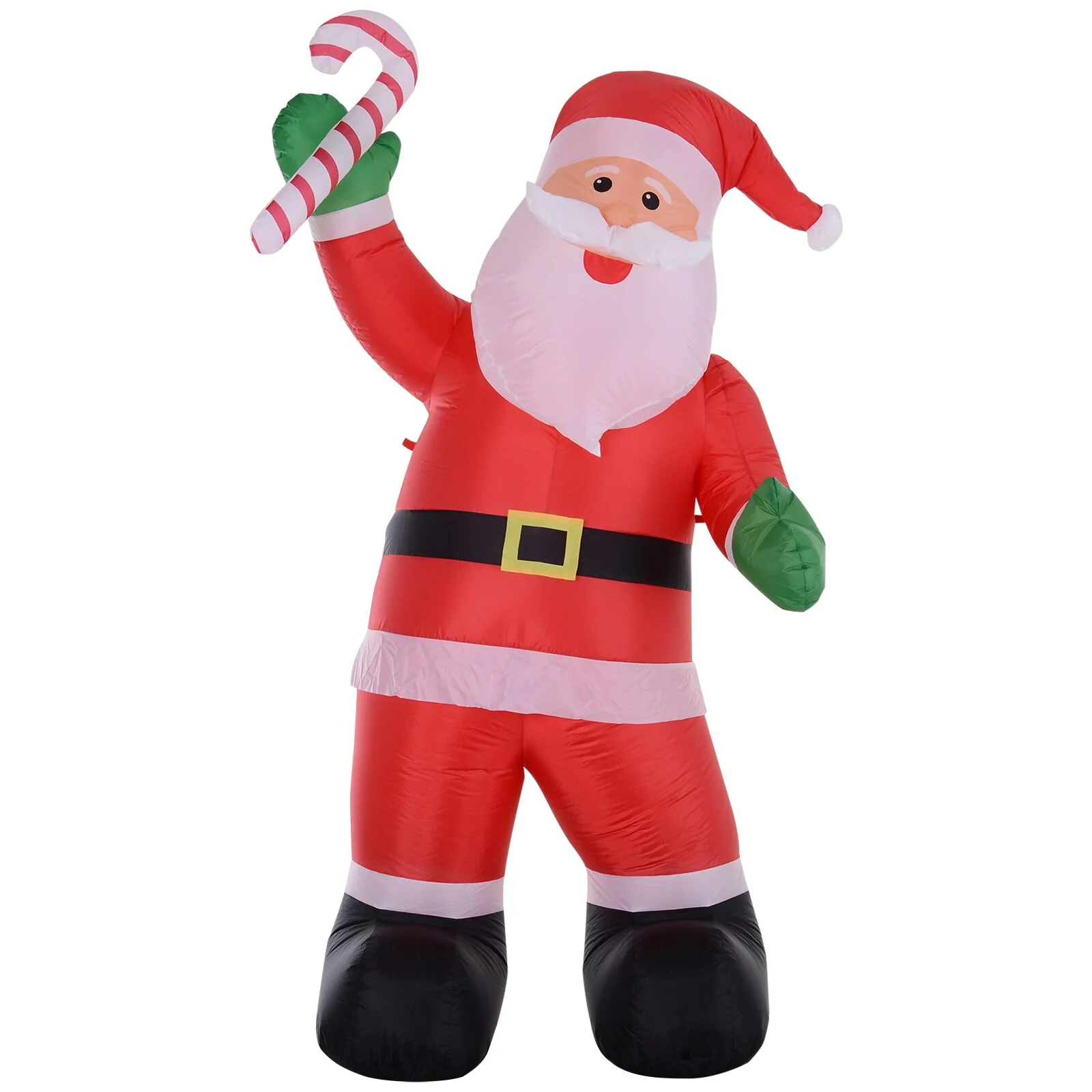 HOMCOM 8 ft. Santa Inflatable Christmas Decoration, Large Christmas Decoration, Outdoor Blow-Up Holiday Yard Decoration