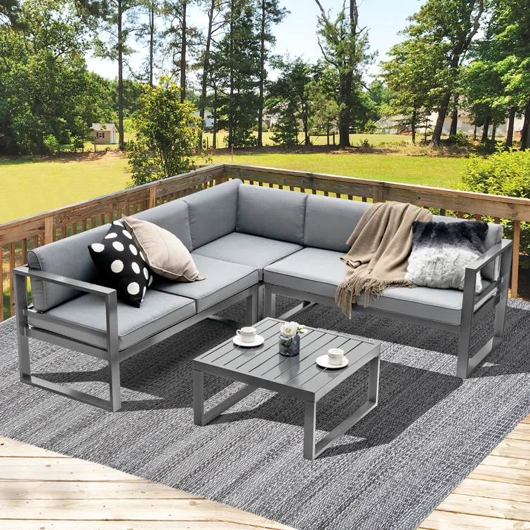 Bethyl 5 - Person Outdoor Seating Group with Cushions