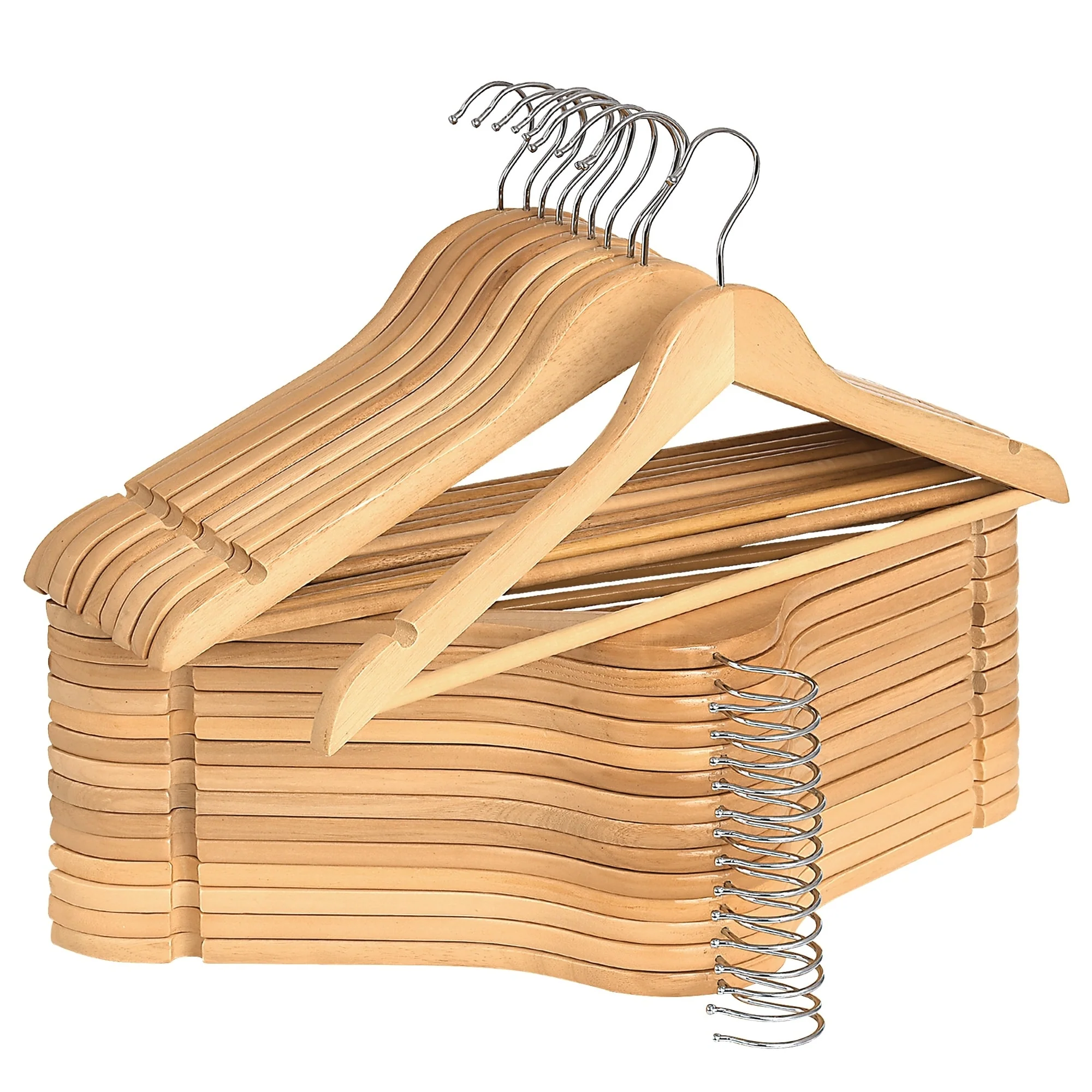 StorageWorks Wooden Clothes Hangers, Hangers for Coats, Shirts, Jackets, Pants, Suits