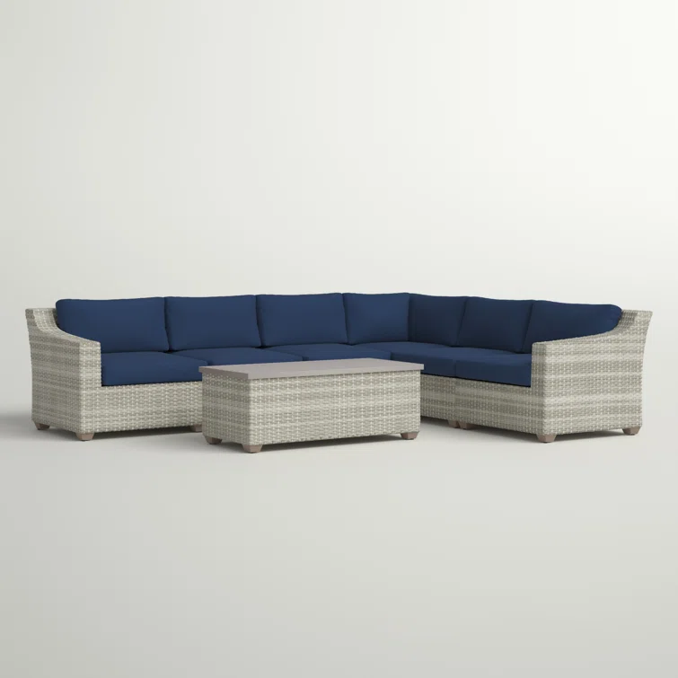 Bannister 5 - Person Outdoor Seating Group with Cushions