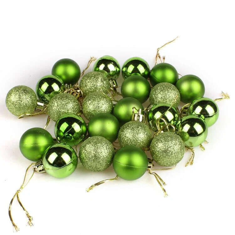 24 Pcs Christmas Tree Ball Hanging Ornaments