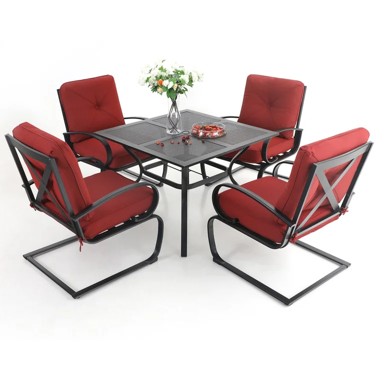 4 - Person Square Outdoor Dining Set with Cushions