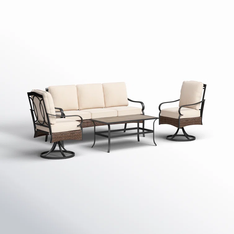 Argyri 5 - Person Outdoor Seating Group with Cushions