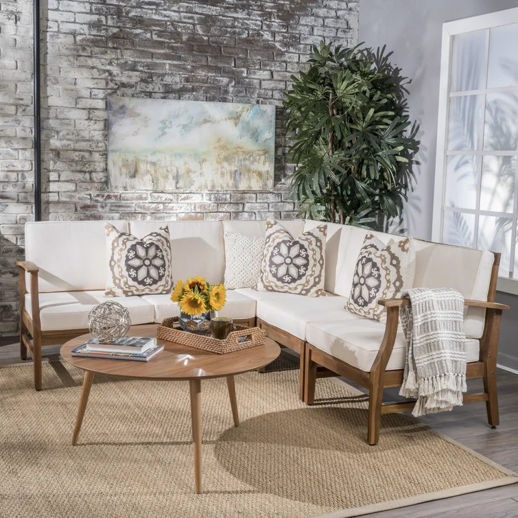 Bevelyn 5 - Person Outdoor Seating Group with Cushions