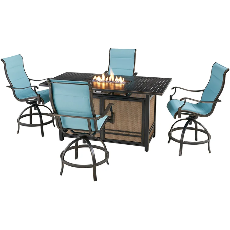Mikenzie 4 - Person Rectangular Outdoor Dining Set with Cushions