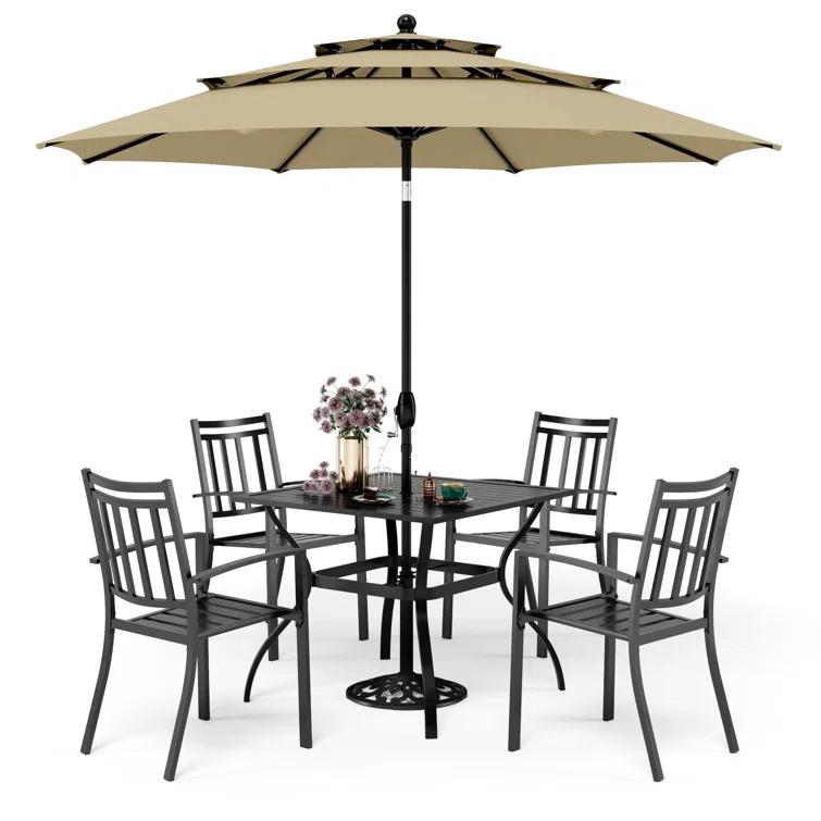 Alyah 4 - Person Square Outdoor Dining Set