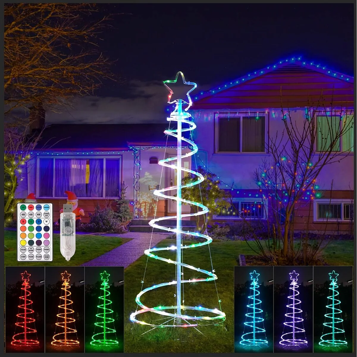 16 Color LED Decorations Christmas Tree Light
