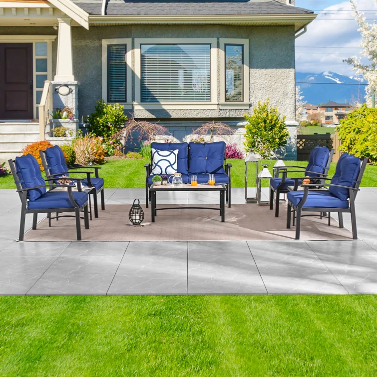 6 - Person Outdoor Seating Group with Cushions