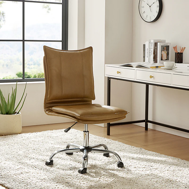Edwin Leather Swivel Task Chair