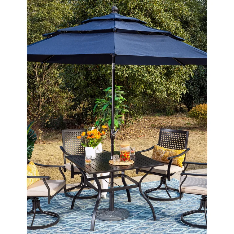 Argyri 4 - Person Square Outdoor Dining Set with Cushions
