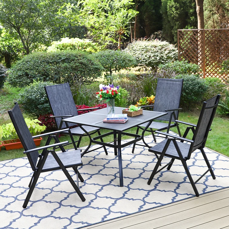 Bjartmar 4 - Person Square Outdoor Dining Set