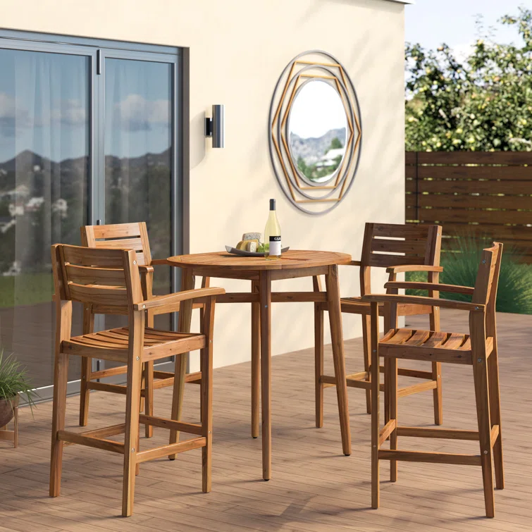 Carlleen 4 - Person Oval Outdoor Dining Set