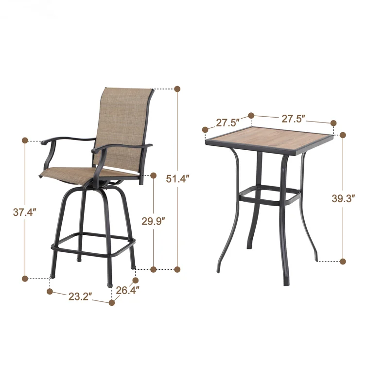 Alyne 4 - Person Square Outdoor Dining Set