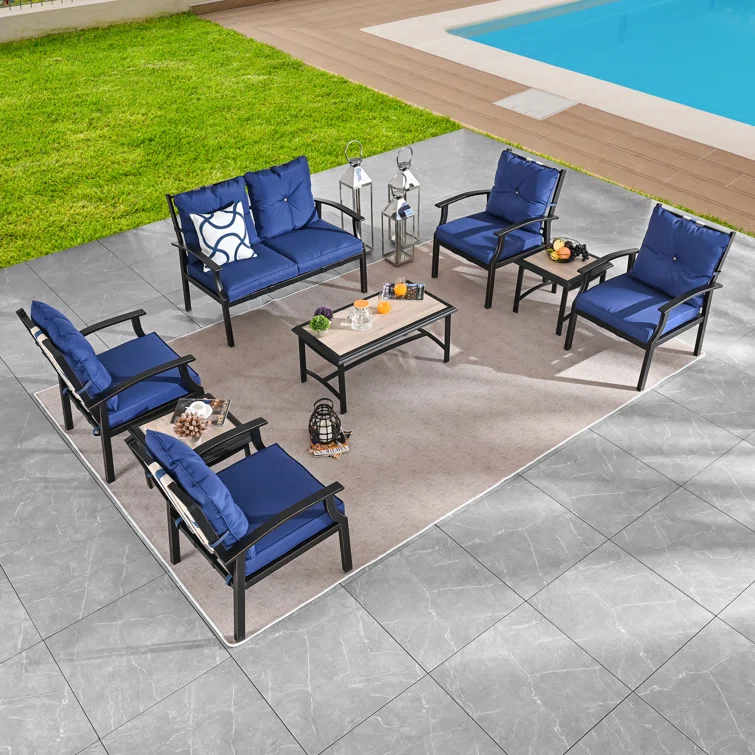 6 - Person Outdoor Seating Group with Cushions