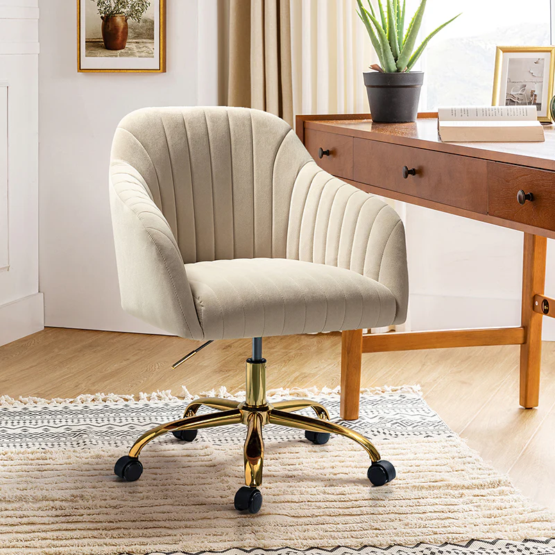 Bright Velvet Office Chair