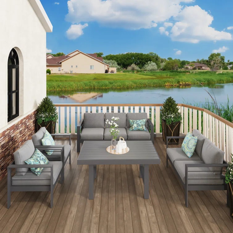 7 - Person Outdoor Seating Group with Cushions