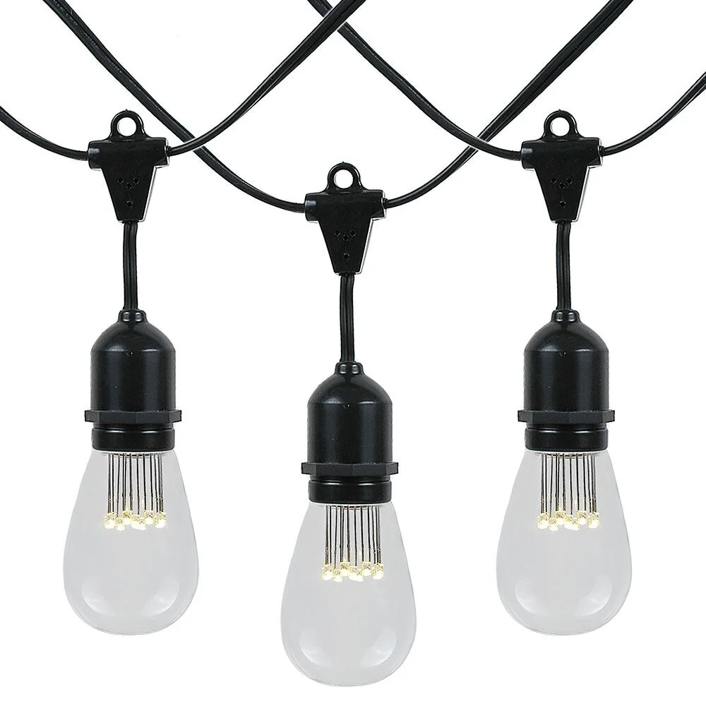 37.5 Foot S14 Edison Outdoor Patio String Lights, Market Lights
