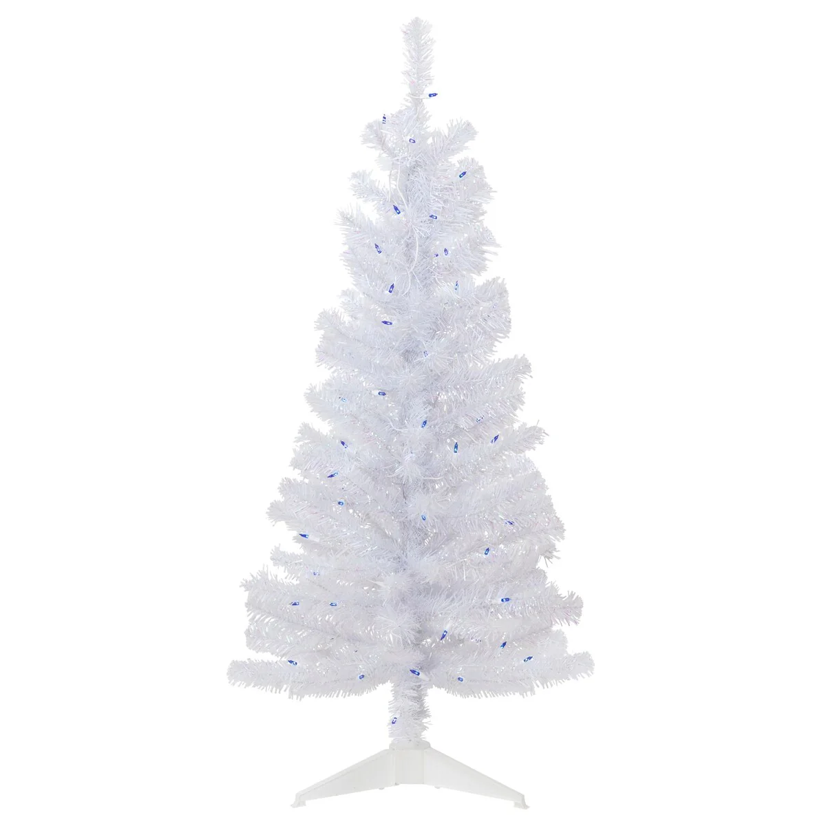 4' Pre-lit Rockport White Pine Artificial Christmas Tree