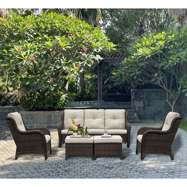 Bonia 5 - Person Outdoor Seating Group with Cushions