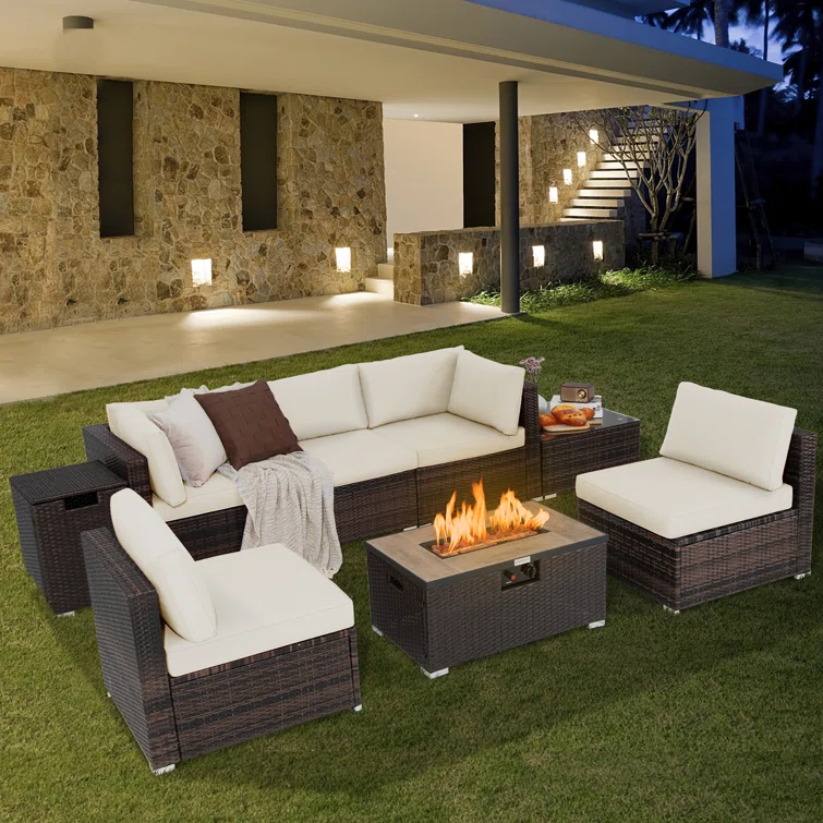 Avaiyah 5 - Person Outdoor Seating Group with Cushions
