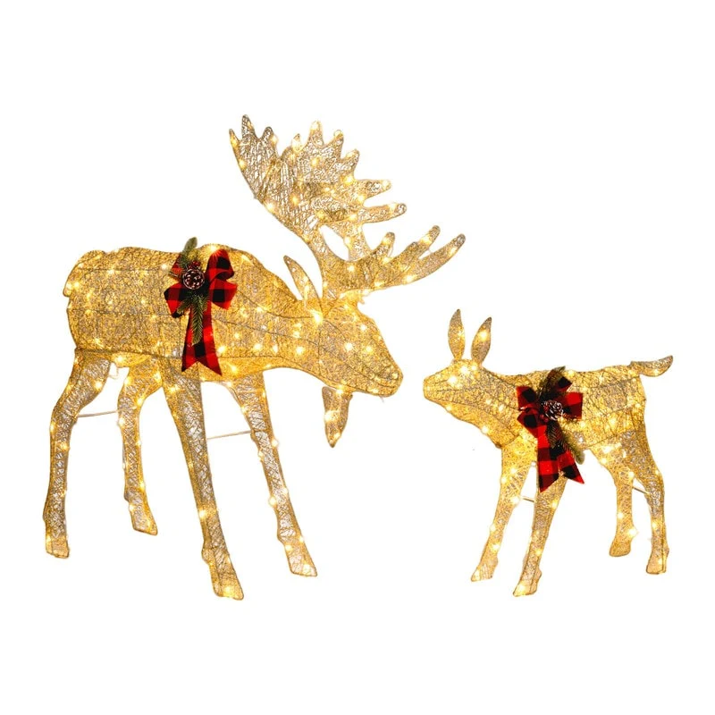 2pcs 4ft Moose Family with 200LED