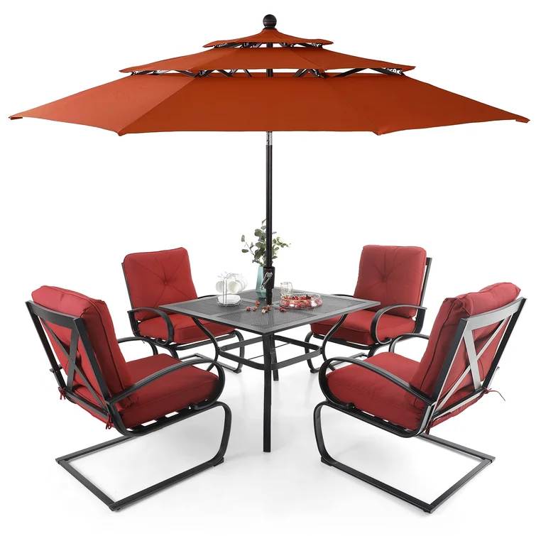Alyah 4 - Person Square Outdoor Dining Set with Cushions