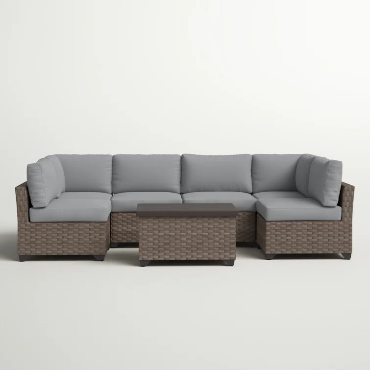 Anupras 7 Piece Sectional Seating Group with Cushions