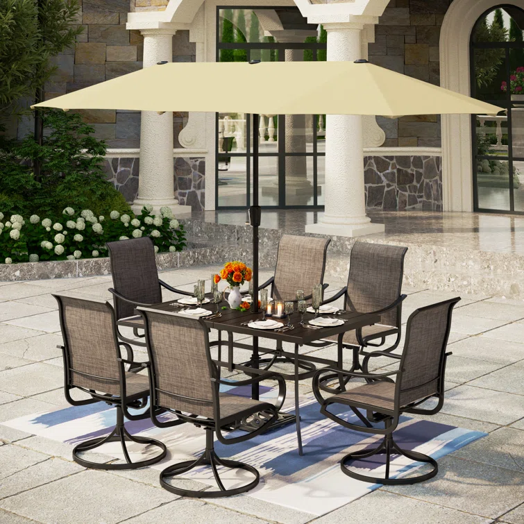 Alyah 6 - Person Rectangular Outdoor Dining Set