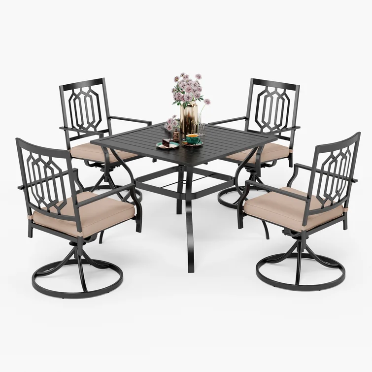 Argyri 4 - Person Square Outdoor Dining Set with Cushions