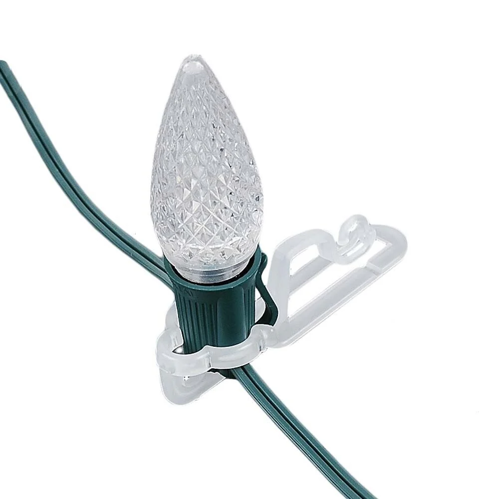 39414 Omni Christmas Light Clip, C9/C7, Mini Icicle Lights, Rope Light, 100 Pack