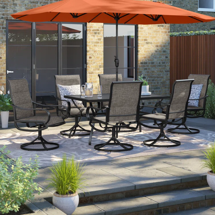 Alyah 6 - Person Rectangular Outdoor Dining Set