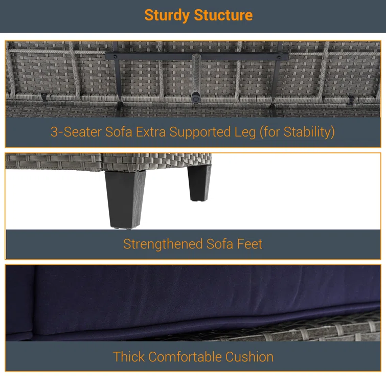 Aser 5 - Person Outdoor Seating Group with Cushions