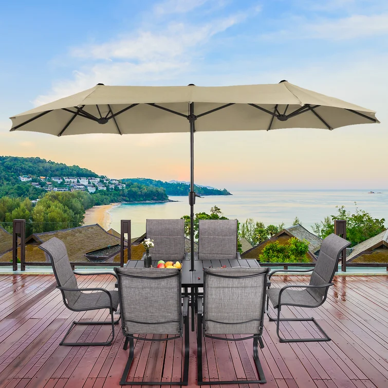 Birmadevi 6 - Person Rectangular Outdoor Dining Set