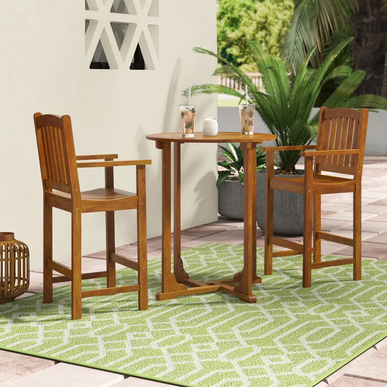 Blaser 2 - Person Round Outdoor Dining Set