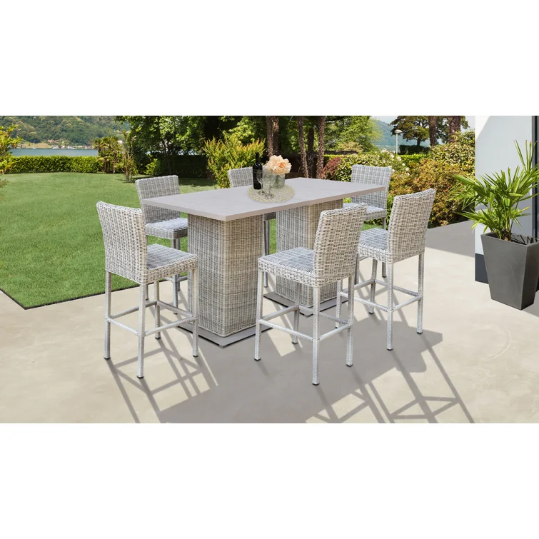 Baidy 6 - Person Rectangular Outdoor Dining Set with Cushions