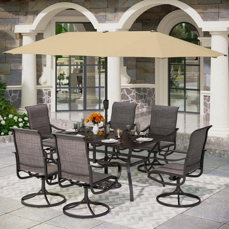 Alyah 6 - Person Rectangular Outdoor Dining Set