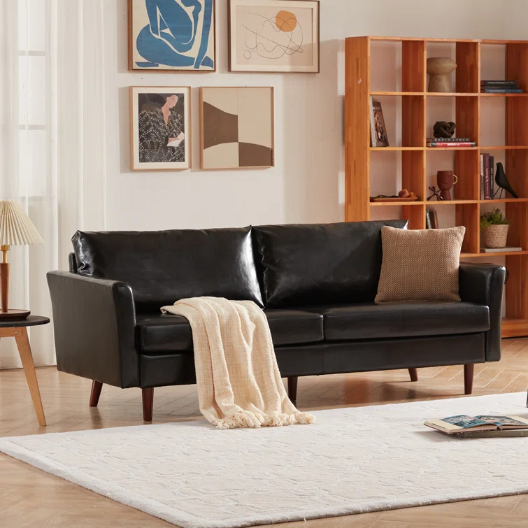 Bobur 80.3'' Faux Leather Sofa