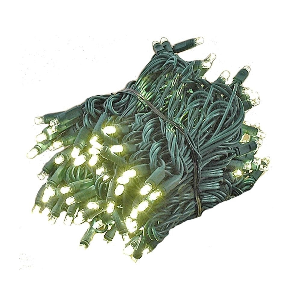 140 Light Chasing Christmas Mini Light Set, Green Wire, 46.5' Long
