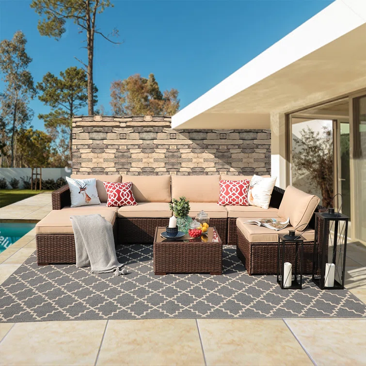 Axwell 6 - Person Outdoor Seating Group with Cushions