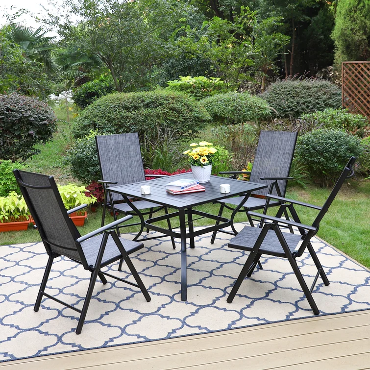 Bjartmar 4 - Person Square Outdoor Dining Set