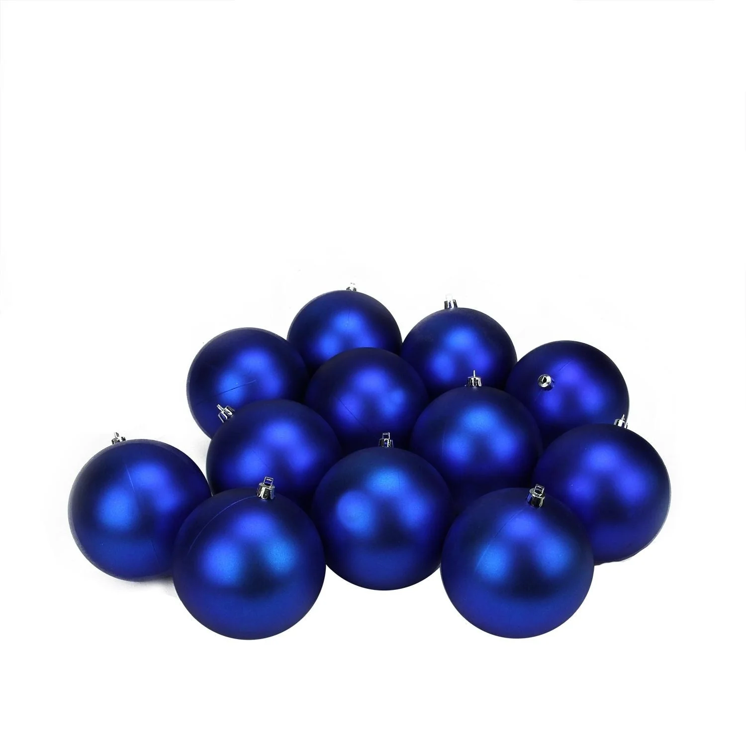 12ct Matte Lavish Blue Shatterproof Christmas Ball Ornaments 4