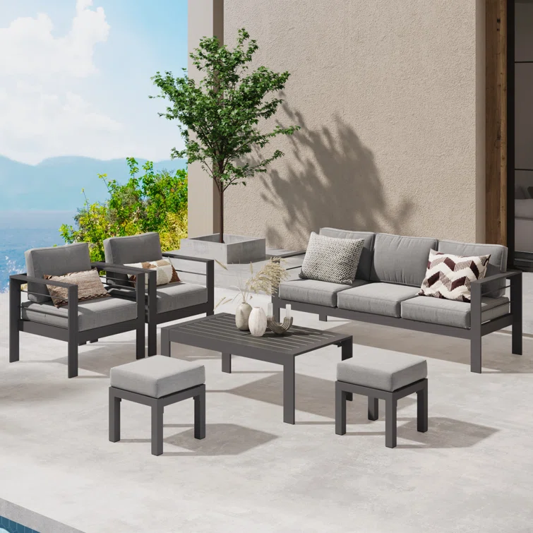 7 - Person Outdoor Seating Group with Cushions
