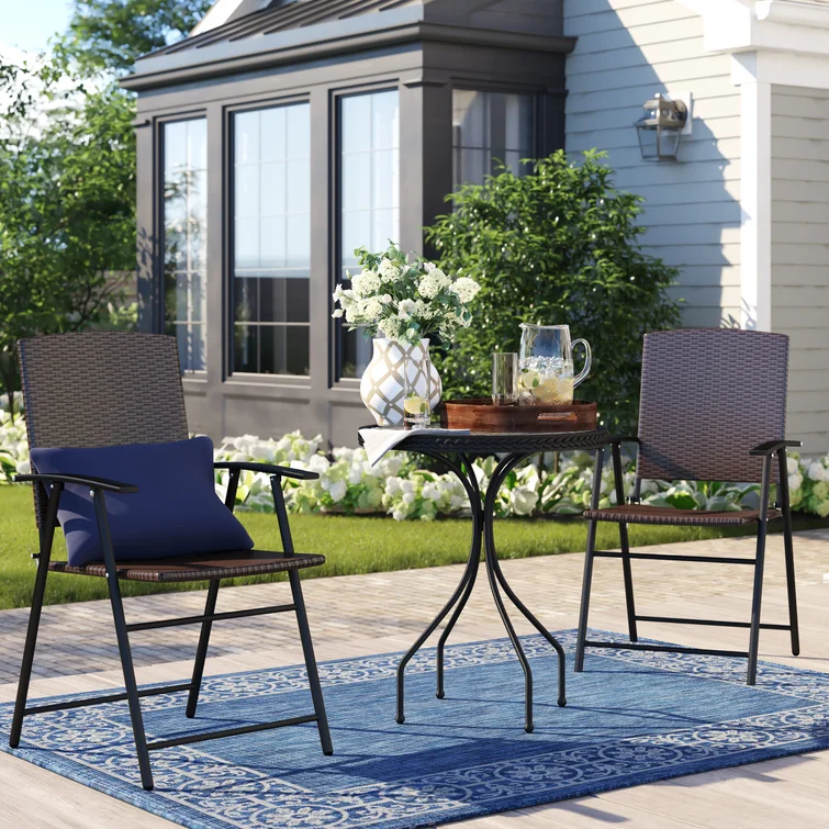 Bertfriede 2 - Person Round Outdoor Dining Set