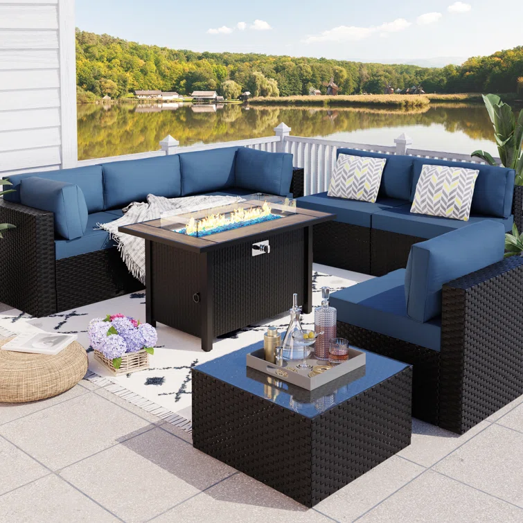 Bushrah 6 - Person Outdoor Seating Group with Cushions