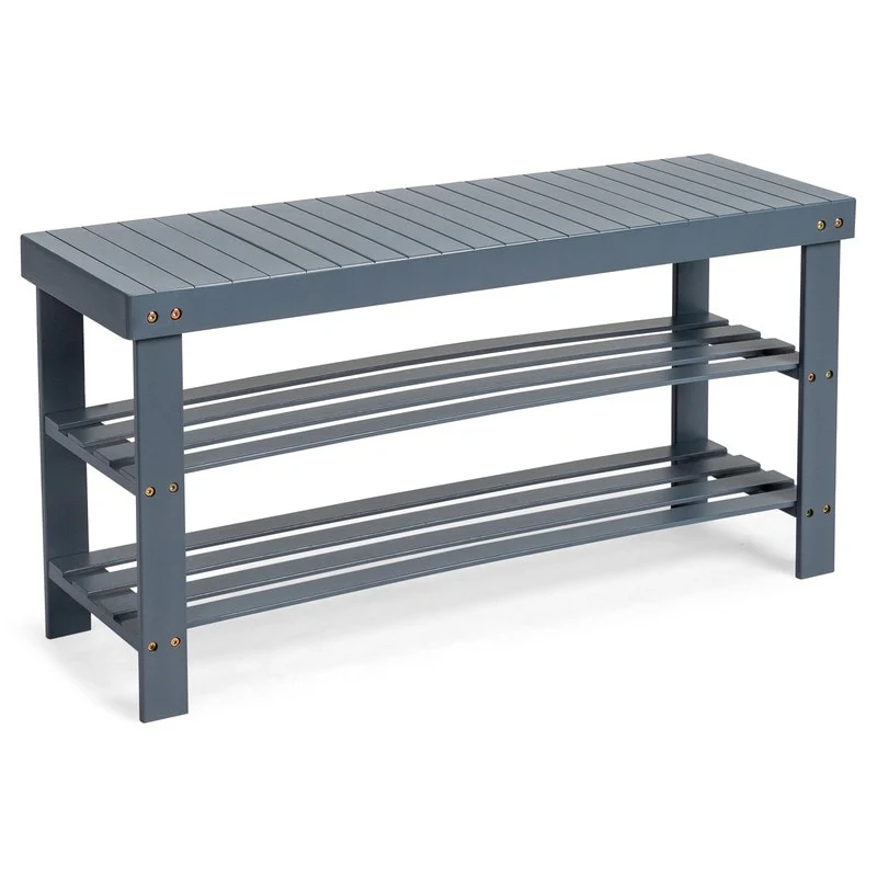3-Tier Shoe Rack Bench Shoe Storage Organizer Holds Up to 240 lbs