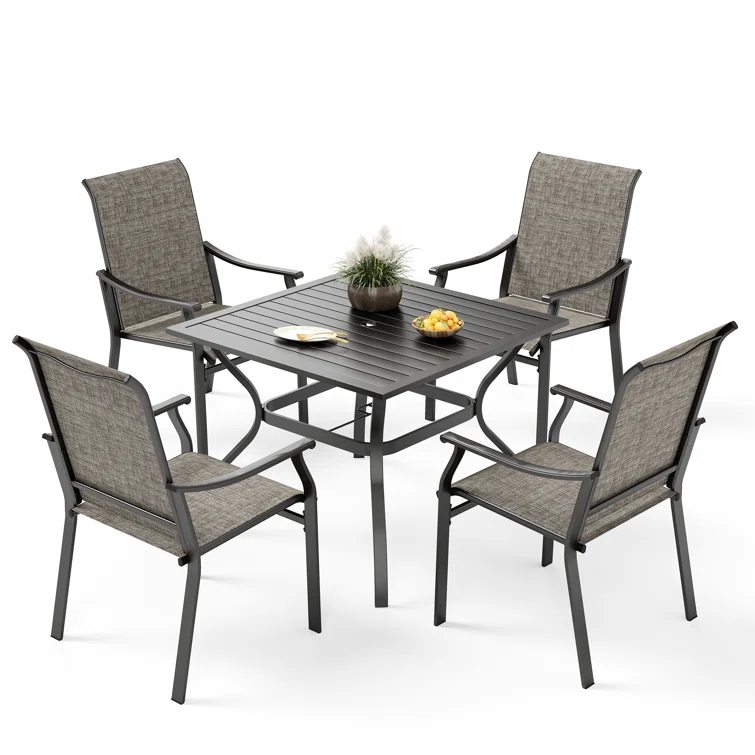 Basima 4 - Person Square Outdoor Dining Set