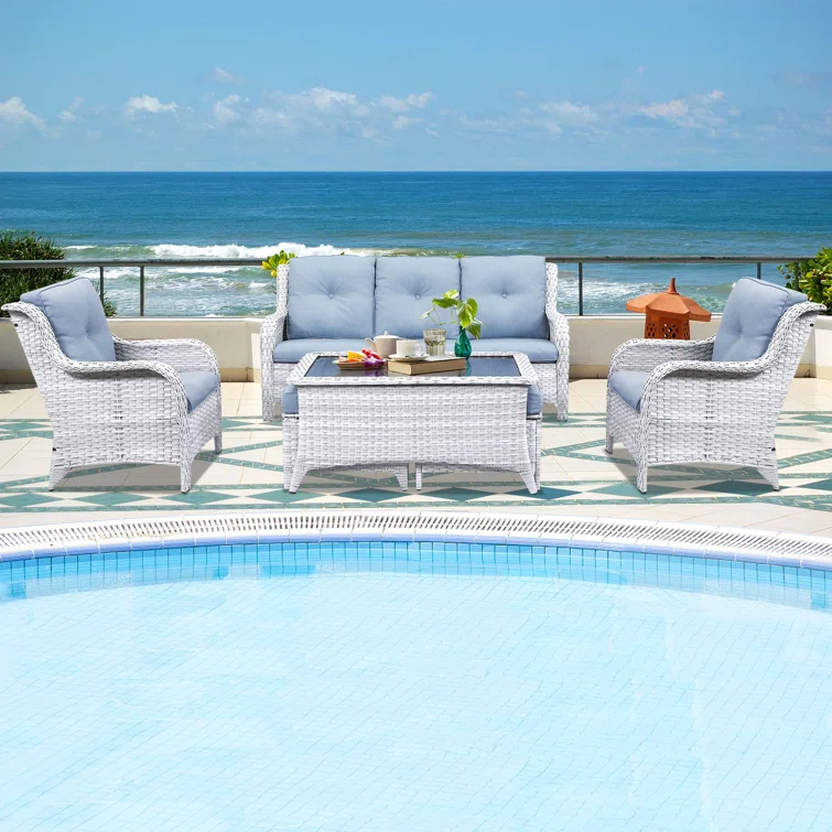 Carolina 5 - Person Outdoor Seating Group with Cushions